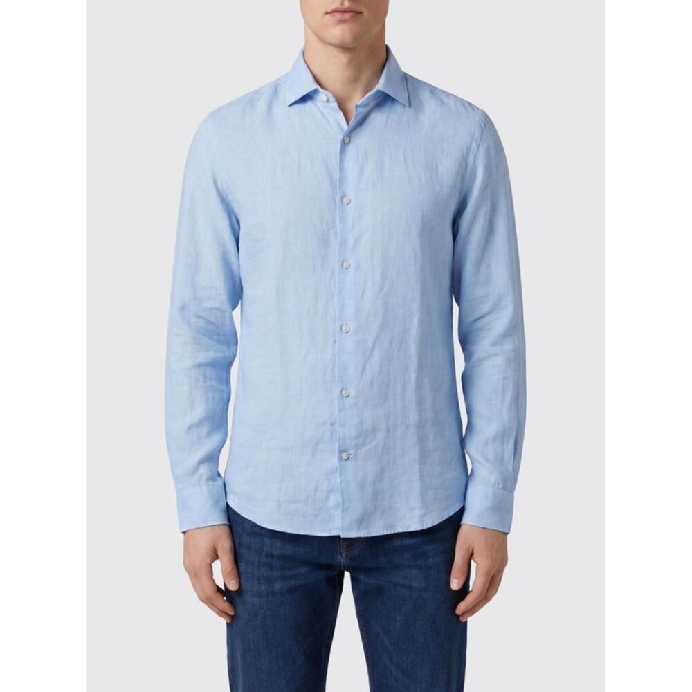 Brooksfield Shirt Men Sky Blue